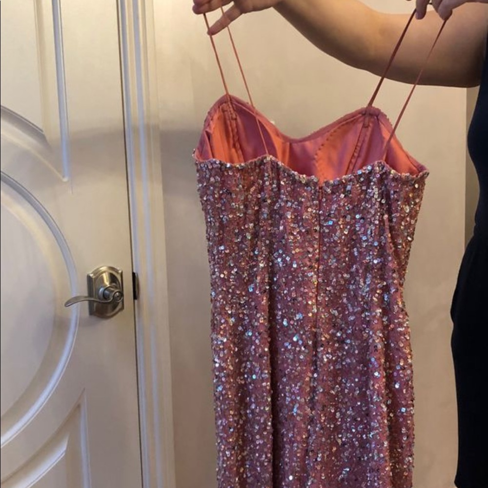 Pink sequin dress